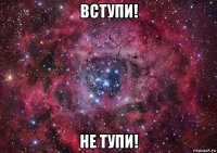 вступи! не тупи!