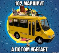 102 маршрут а потом убегает