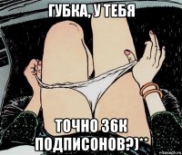 губка, у тебя точно 36к подписонов?)**