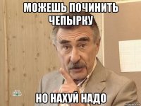 можешь починить чепырку но нахуй надо