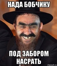 нада бобчику под забором насрать