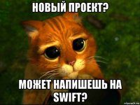 новый проект? может напишешь на swift?