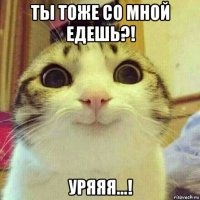 ты тоже со мной едешь?! уряяя...!