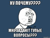 ну почему???? мне задают тупые вопросы???