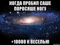 когда пробил саше поросяше ногу +10000 к веселью