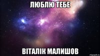 люблю тебе віталік малишов