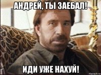 андрей, ты заебал! иди уже нахуй!