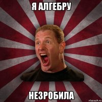 я алгебру незробила