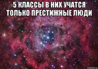 5 классы в них учатся только престижные люди 