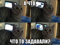 а что, что то задавали?