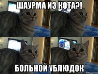 шаурма из кота?! больной ублюдок