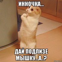 инночка... дай подлизе мышку...а..?