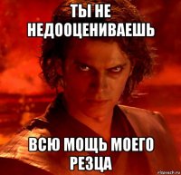 ты не недооцениваешь всю мощь моего резца