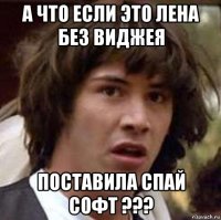 а что если это лена без виджея поставила спай софт ???