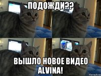 подожди?? вышло новое видео alvina!