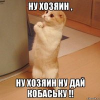 ну хозяин , ну хозяин ну дай кобаську !!