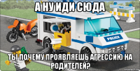 а ну иди сюда ты почему проявляешь агрессию на родителей?