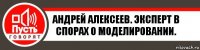 Андрей Алексеев. Эксперт в спорах о моделировании.