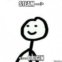 steam ---> <--- origin