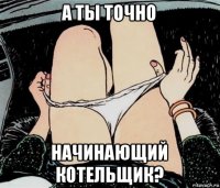 а ты точно начинающий котельщик?