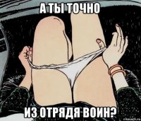 а ты точно из отрядя воин?