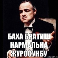 Баха братиш нармальна журосунбу