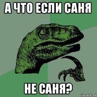 а что если саня не саня?