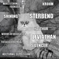 Make a Change... Kill Yourself Leviathan Sterbend Nocturnal Depression Woods of Desolation Krohm Silencer Shining Totalselfhatred Xasthur