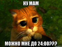 ну мам можно мне до 24:00???