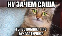 ну зачем саша ты вспомнил про бухгалтерию?