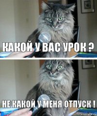 какой у вас урок ? не какой у меня отпуск !