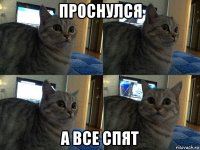 проснулся а все спят