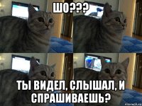 шо??? ты видел, слышал, и спрашиваешь?