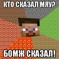 кто сказал мяу? бомж сказал!