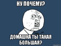 ну почему? домашка ты такая большая?