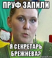 пруф запили я секретарь брежнева?