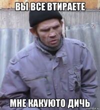 вы все втираете мне какуюто дичь