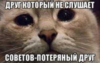 друг который не слушает советов-потеряный друг