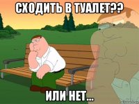 сходить в туалет?? или нет...