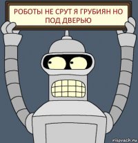 Роботы не срут я грубиян но под дверью