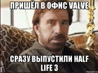 пришёл в офис valve сразу выпустили half life 3