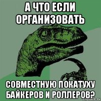 а что если организовать совместную покатуху байкеров и роллеров?