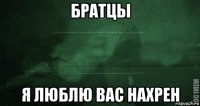 братцы я люблю вас нахрен