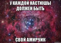 у каждой настюшы должен быть свой амирчик