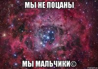 мы не поцаны мы мальчики©