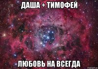 даша + тимофей любовь на всегда