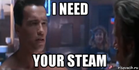 i need your steam