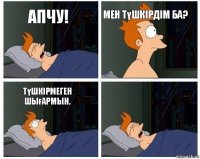 Апчу! Мен түшкірдім ба? Түшкірмеген шығармын. 