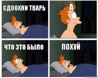 сдоохни тварь а что это было похуй