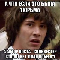 а что если это была тюрьма а автор поста - сильвестер сталлоне ("план побега")